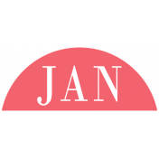 Toolbox Calendar- Date Sticker Kit- Months- Red January