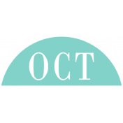 Toolbox Calendar- Date Sticker Kit- Months- Teal October
