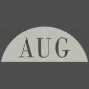 Toolbox Calendar- Date Sticker Kit- Months- White August