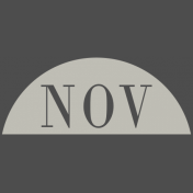 Toolbox Calendar- Date Sticker Kit- Months- White November