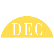 Toolbox Calendar- Date Sticker Kit- Months- Yellow December