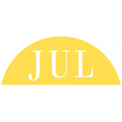 Toolbox Calendar- Date Sticker Kit- Months- Yellow July