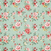 Spring Day- Light Green Floral Paper