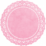 Raindrops & Rainbows- Pink Doily