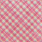 Raindrops & Rainbows- Pink Plaid Paper