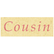 Family Day- Cousin Word Art