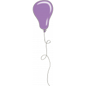 Happy Birthday Mini- Purple Balloon