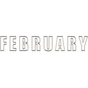 Toolbox Calendar- Month Wire Word Art- February