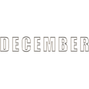 Toolbox Calendar- Month Wire Word Art- December