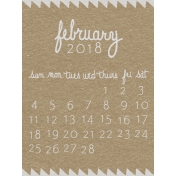 Toolbox Calendar- 2018 February Journal Card