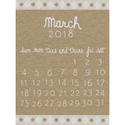 Toolbox Calendar- 2018 March Journal Card