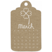 Toolbox Calendar- March 2018 Calendar Tag 02 Brown