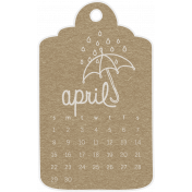 Toolbox Calendar- April 2018 Calendar Tag Brown