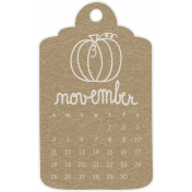 Toolbox Calendar- November 2018 Calendar Tag Brown