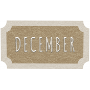 Toolbox Calendar- December Ticket Brown