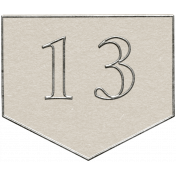 Toolbox Calendar- Arrow Number 13 White