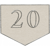 Toolbox Calendar- Arrow Number 20 White