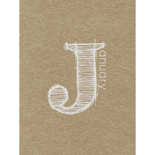 Toolbox Calendar- Sketchy Month Journal Card- January 3x4