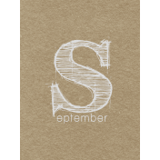 Toolbox Calendar- Sketchy Month Journal Card- September 3x4