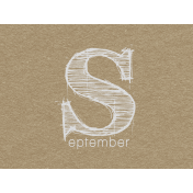 Toolbox Calendar- Sketchy Month Journal Card- September 4x3