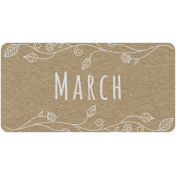 Toolbox Calendar- March Floral Date Tag 01