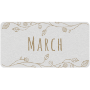 Toolbox Calendar- March Floral Date Tag 02