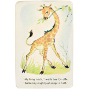 At the Zoo- Giraffe Ephemera Card