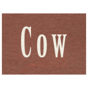 At the Zoo- Cow Word Art