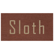 At the Zoo- Sloth Word Art