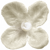 New day- Cream Fabric Flower