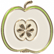 Apple Crisp- Enamel Apple Charm 01