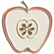 Apple Crisp- Enamel Apple Charm 07