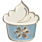 Apple Crisp- Enamel Cupcake Charm 02