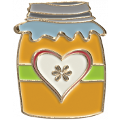 Apple Crisp- Enamel Jar Charm 03