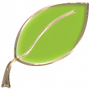 Apple Crisp- Enamel Leaf Charm 01