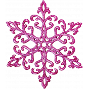 Snow & Snuggles- Pink Snowflake