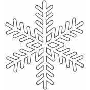 Snowflake Doodle Template 025