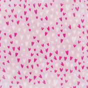 Snow & Snuggles- Pink Hearts Paper