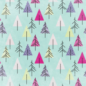 Snow & Snuggles- Teal Trees Paper