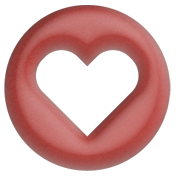 Through Thick & Thin- Red Heart Bead