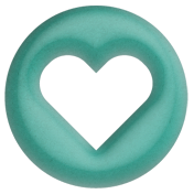 Through Thick & Thin- Teal Heart Button