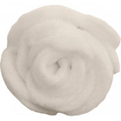 Woodland Winter- White Felt Flower