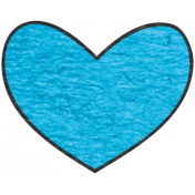 Look, A Book!- Teal Heart Doodle