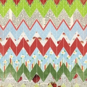 Strawberry Fields- Colorful Chevron Paper