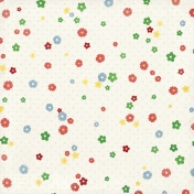 Strawberry Fields- White Paper With Flowers