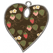 Strawberry Fields- Heart Doodle Charm 04
