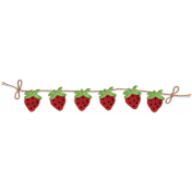 Strawberry Fields- Shadowed Strawberry Bunting