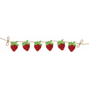 Strawberry Fields- Unshadowed Stitch Bunting