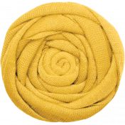 Strawberry Fields- Yellow Fabric Flower