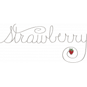 Strawberry Fields- Strawberry Word Art Doodle